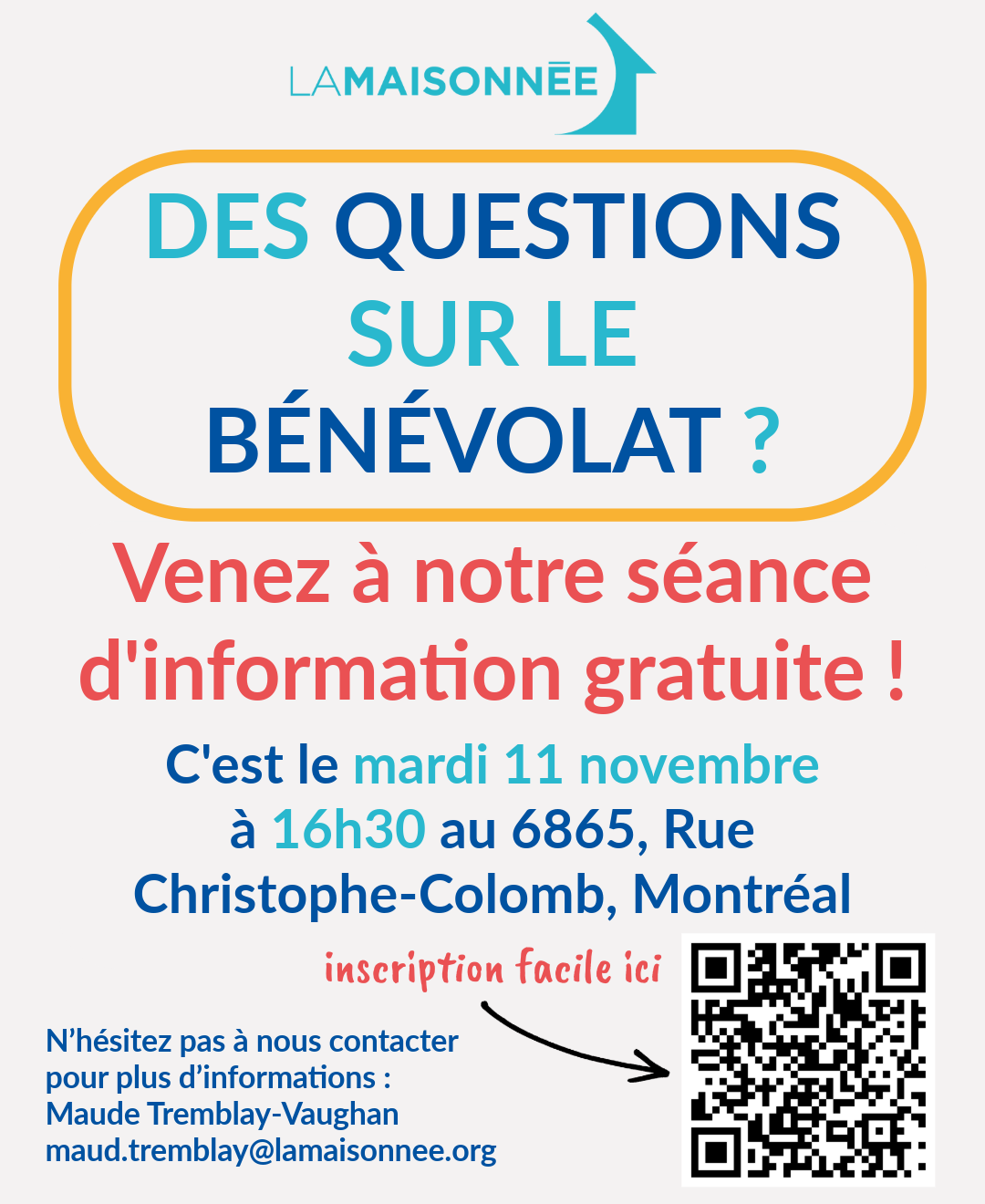 Séance d’information sur le bénévolat