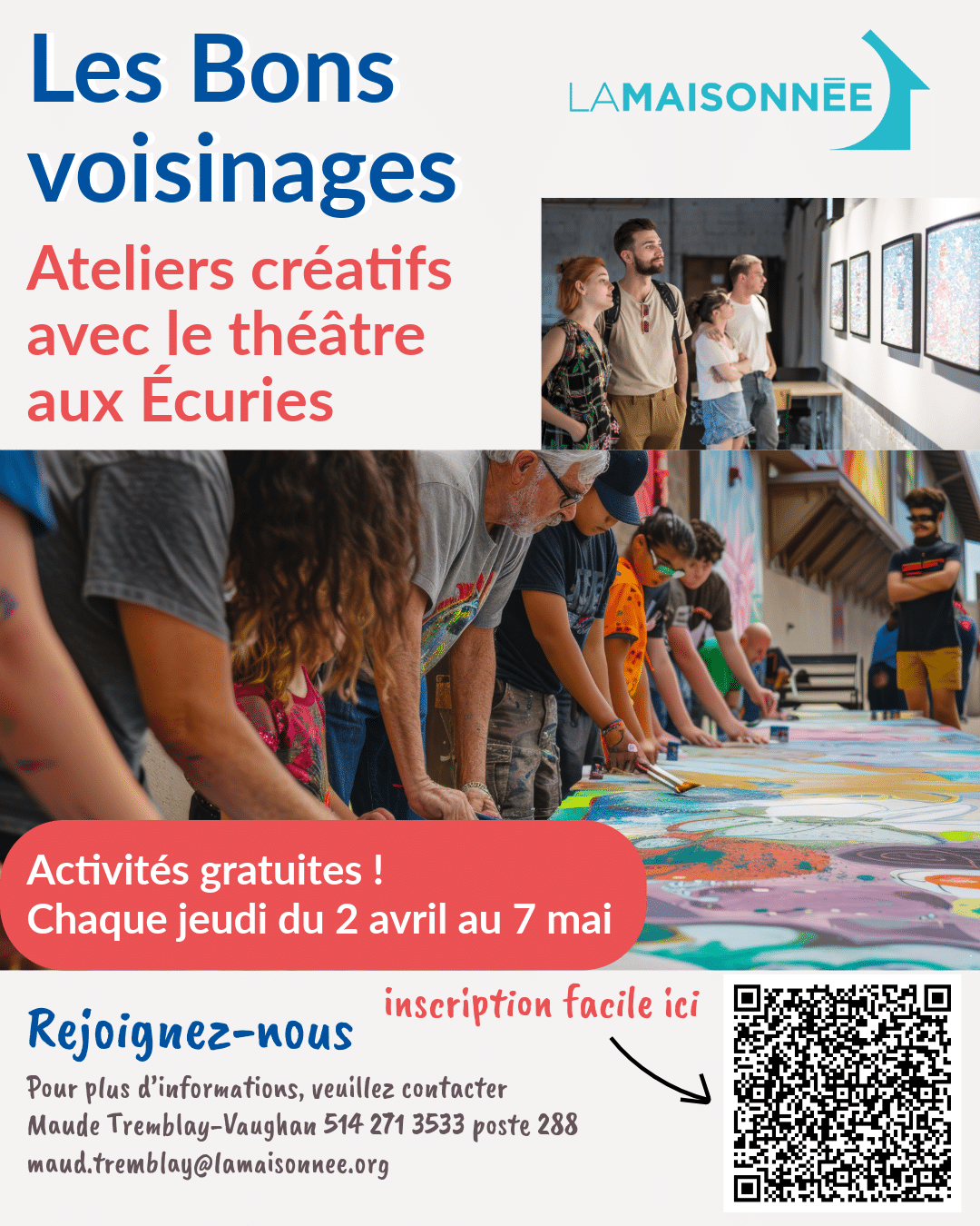 Les Bons voisinages : Ateliers créatifs avec le Théâtre aux Écuries
