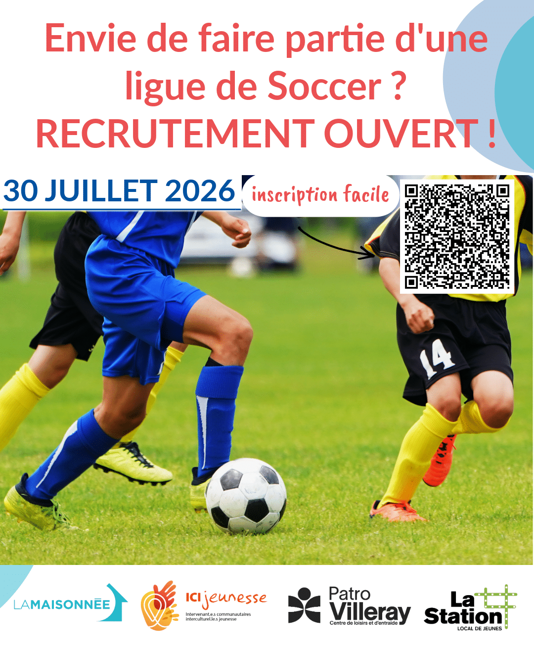 1re rencontre / pratique de soccer avec la ligue interculturelle Patro X La Maisonnée.